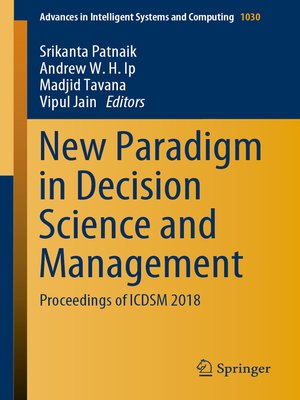cover image of New Paradigm in Decision Science and Management